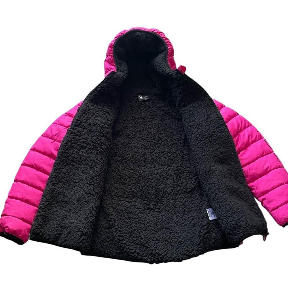 Spyder - Girl’s Sherpa Lined Puffer Winter Jacket - Picture 3 of 6